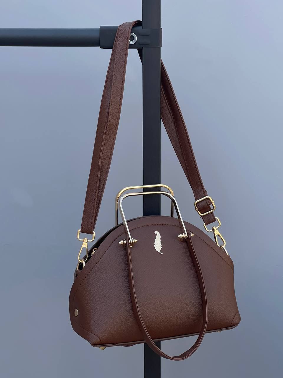 کیف زنانه دسته فلزی چرم وارداتی