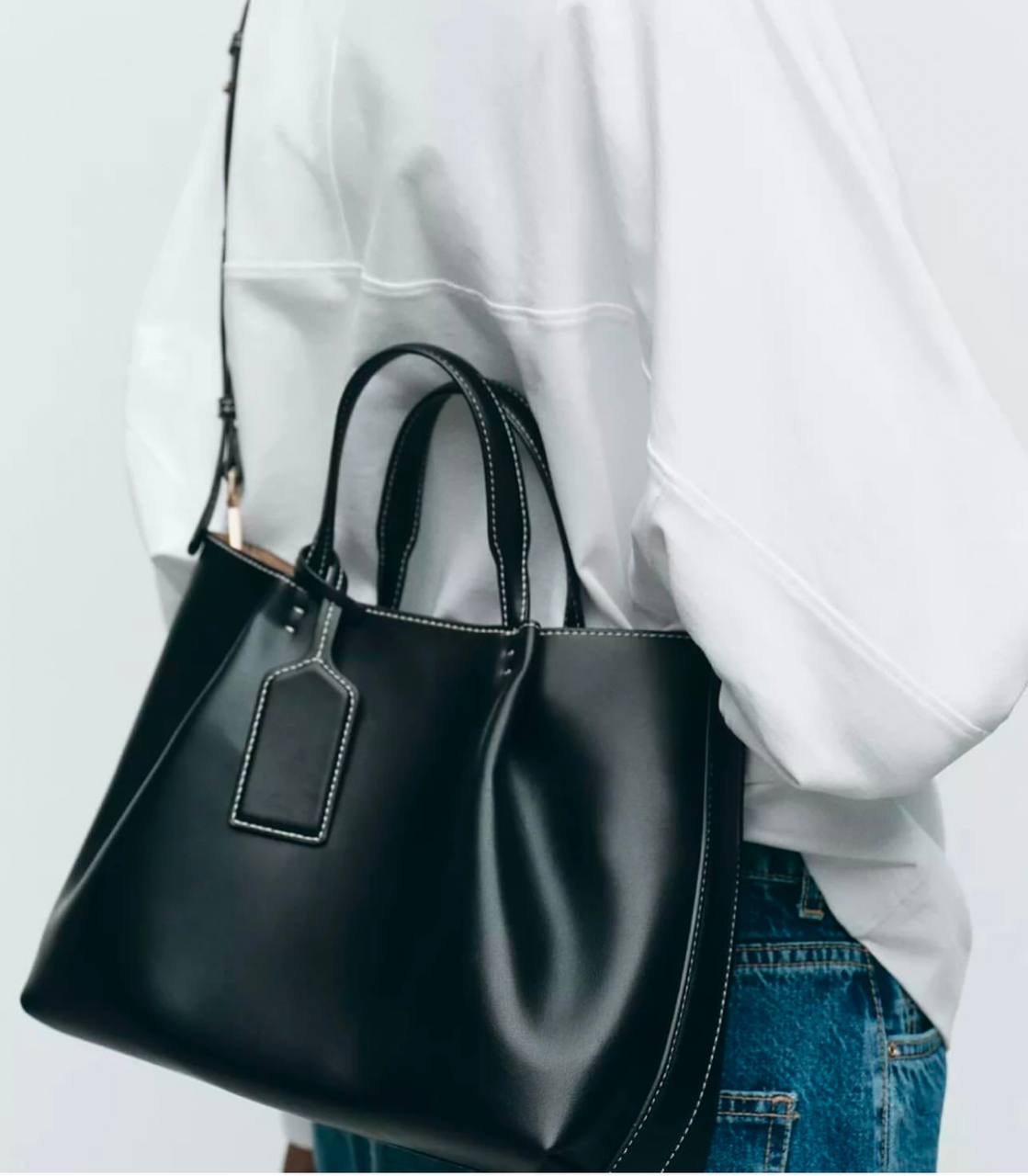 کیف زارا نخ نما وارداتی چرم